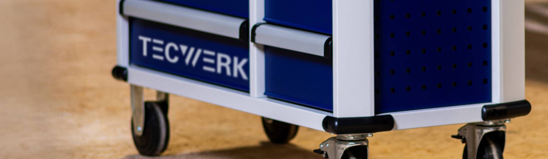 Nahaufnahme eines TECWERK Werkzeugwagens